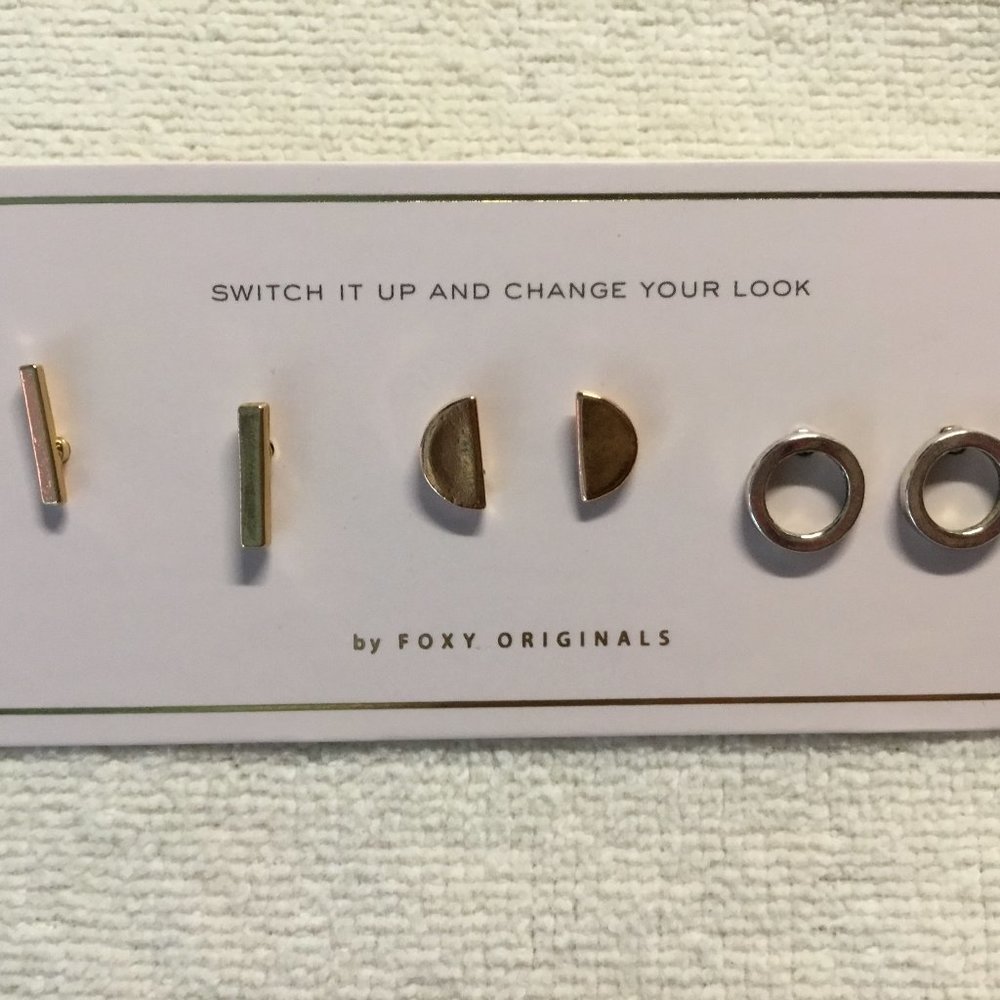Foxy Originals Switch It Up 3-pair earring set